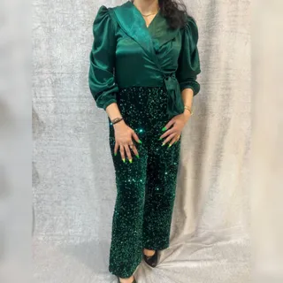 لباس مجلسی اورال سبز