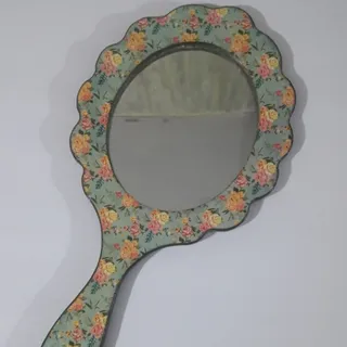 آینه دستی گل گلی