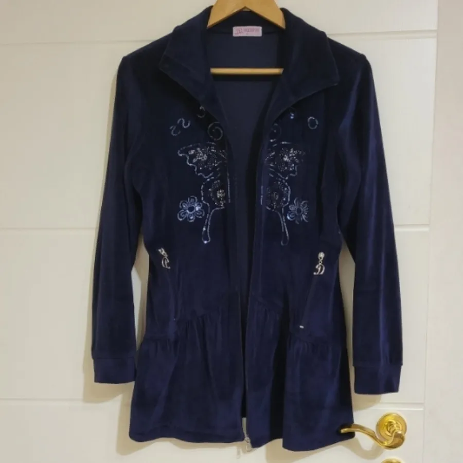 سویشرت مخمل پولک دوز ریز