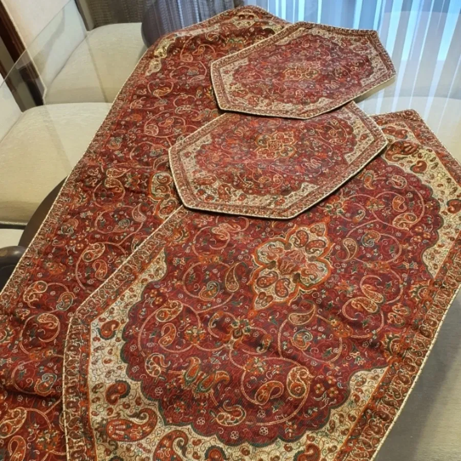 رومیزی چهار تکه ترمه