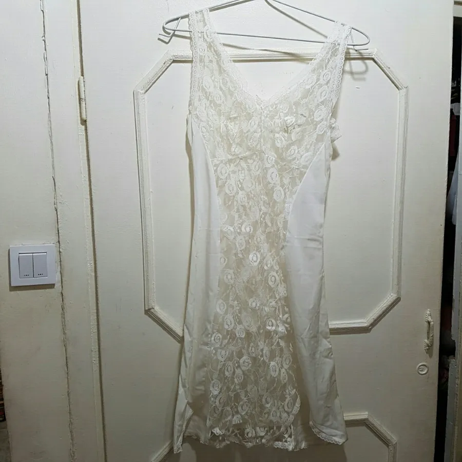 لباس خواب سفید توری