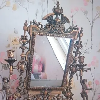 آینه وشمعدان عتیقه