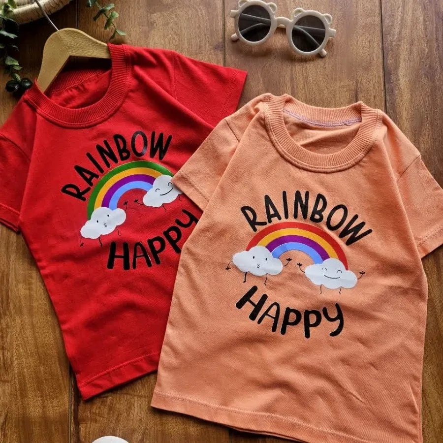 تیشرت تک دخترانه Rainbow