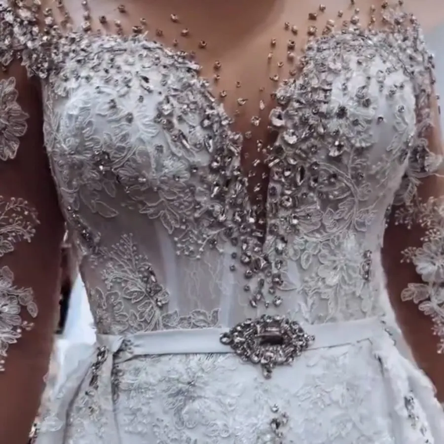 لباس عروس دو دامنه