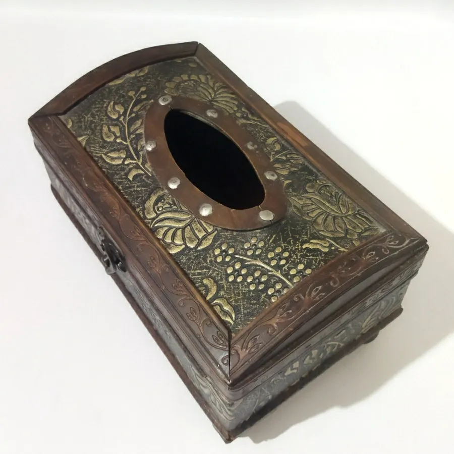 جا دستمال کاغذی چوبی