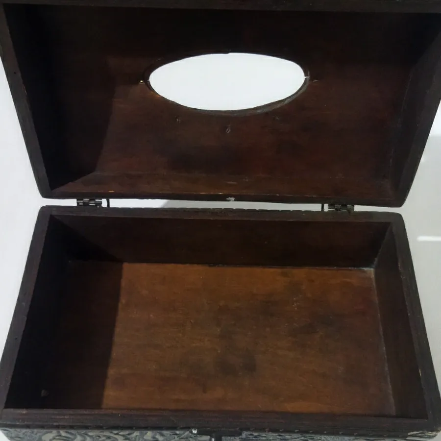 جا دستمال کاغذی چوبی