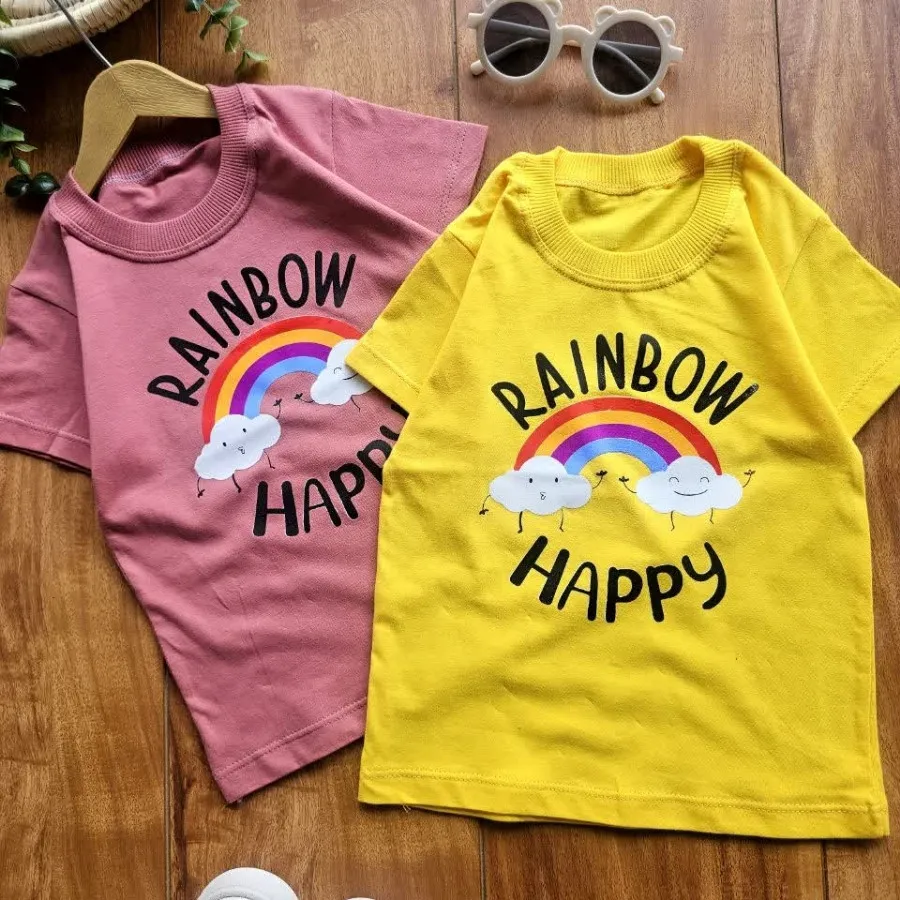 تیشرت تک دخترانه Rainbow