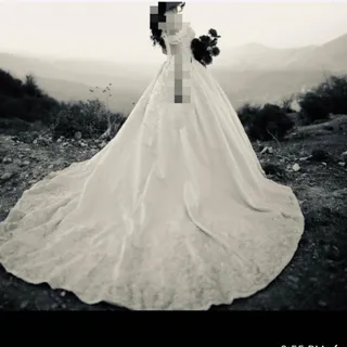 لباس عروس مروارید دوزی