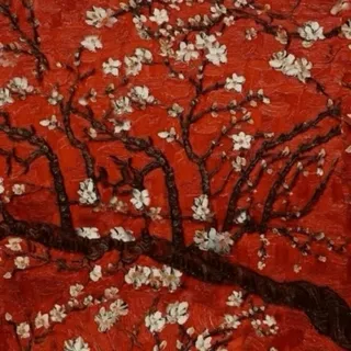 نقاشی درخت شکوفه کره ای