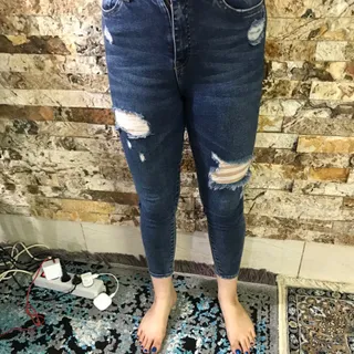 شلوار جین زاپ دار نو