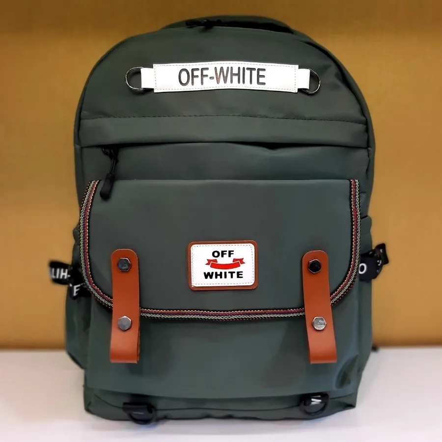 کوله پشتی  off white سبز