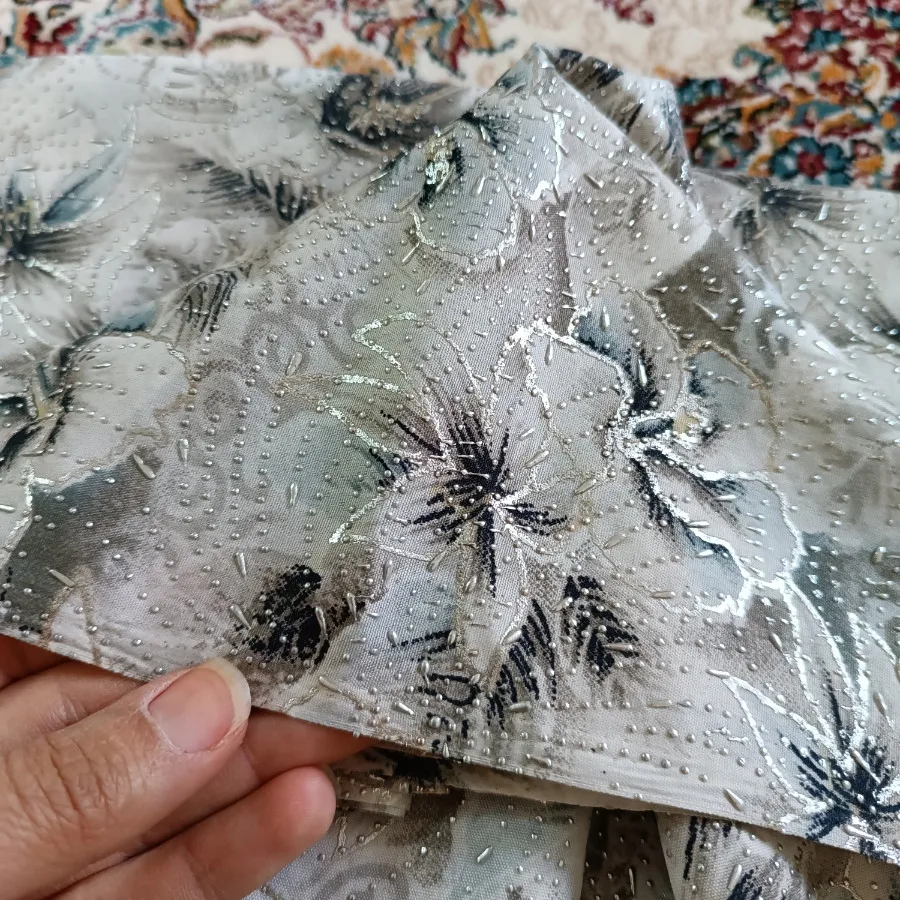 پارچه چادر رنگی نقره کوب