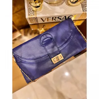 کیف چرم آبی