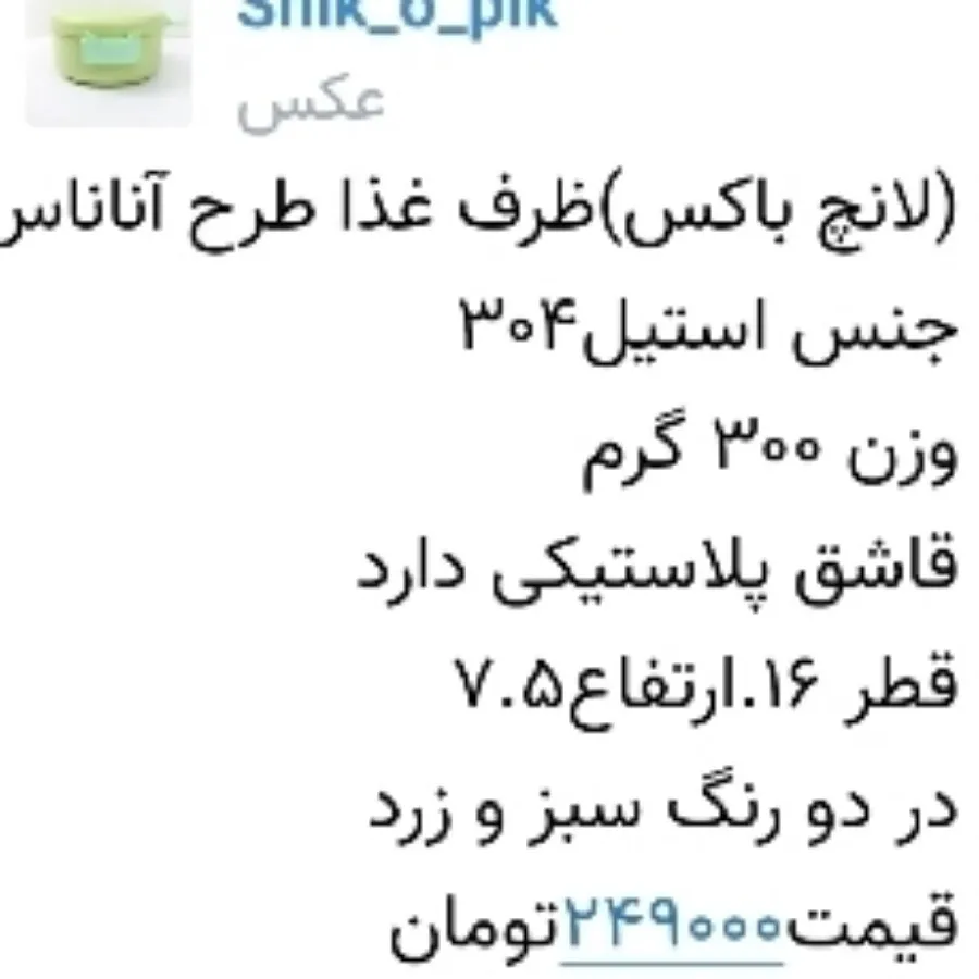 ظرف غذا آناناسی