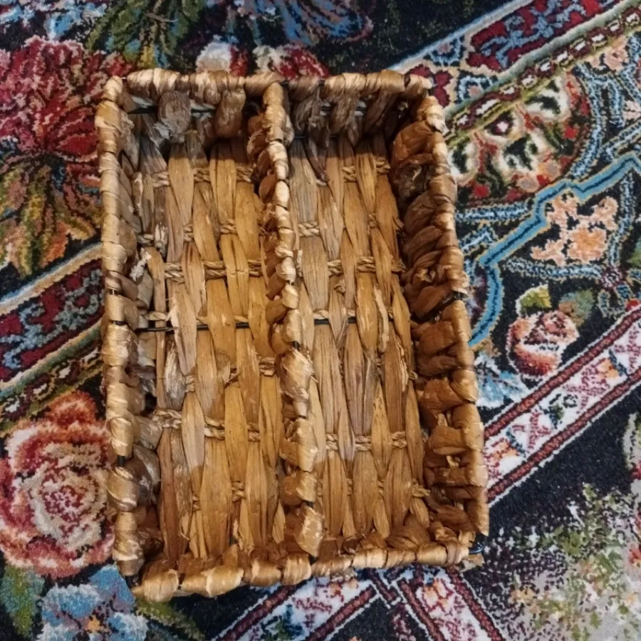 سطل و جا قاشقس چوبی بافت