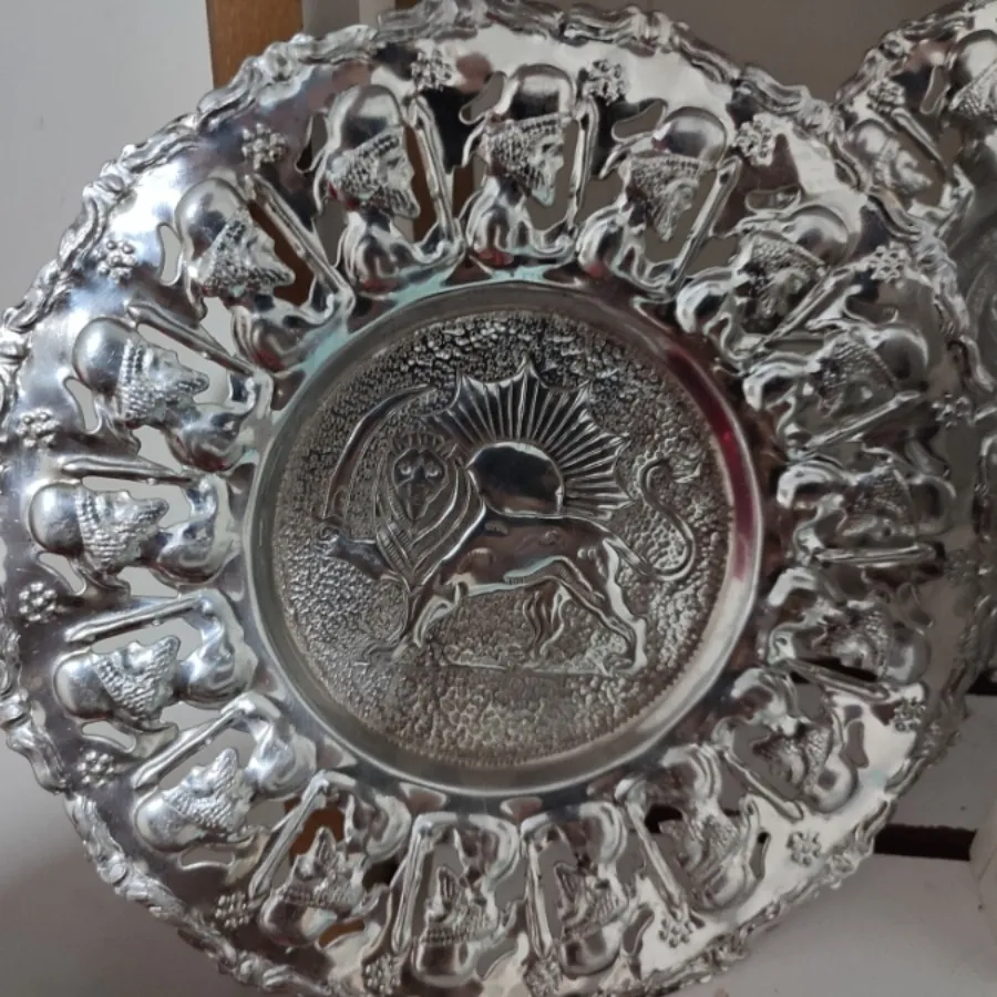 ست شیرنی خوری برنجی قلم