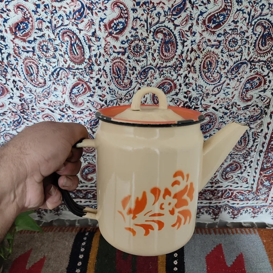 کتری روسی قدیمی لعابدار