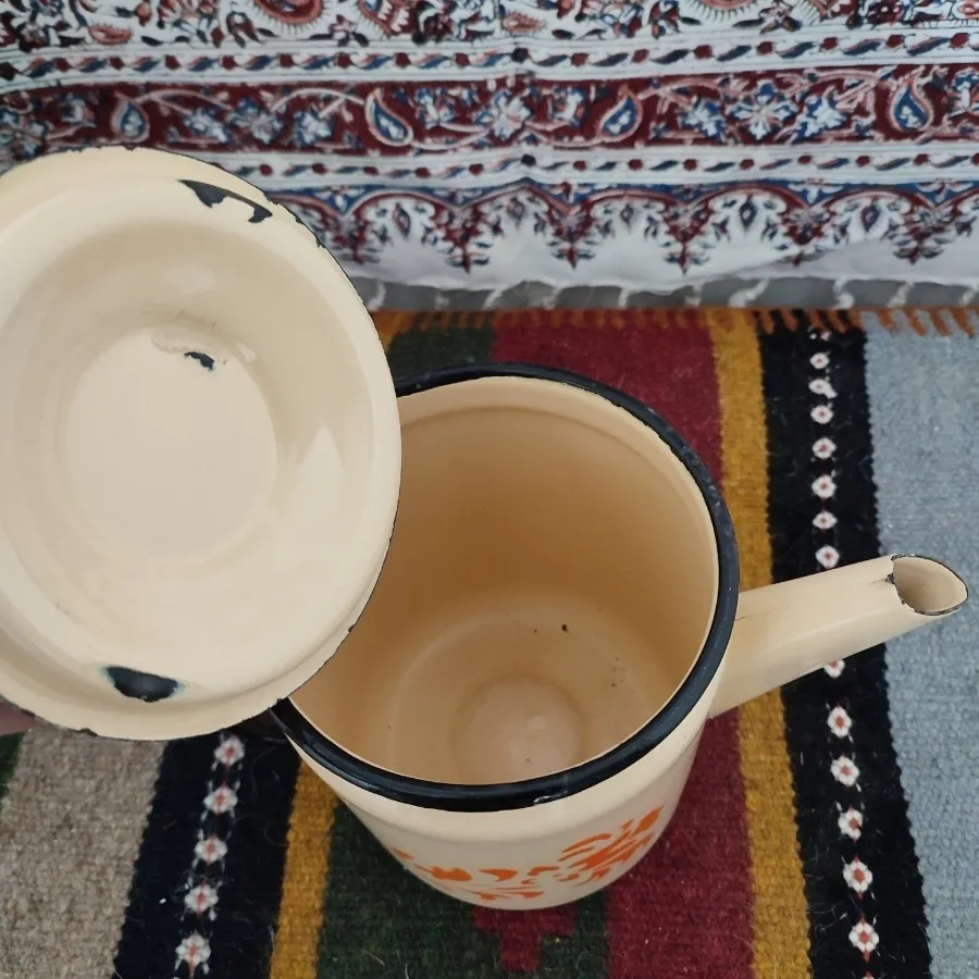 کتری روسی قدیمی لعابدار