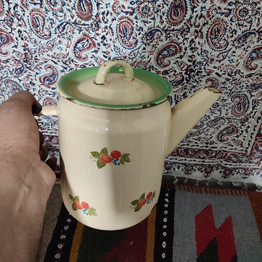 کتری لعابدار روسی قدیمی