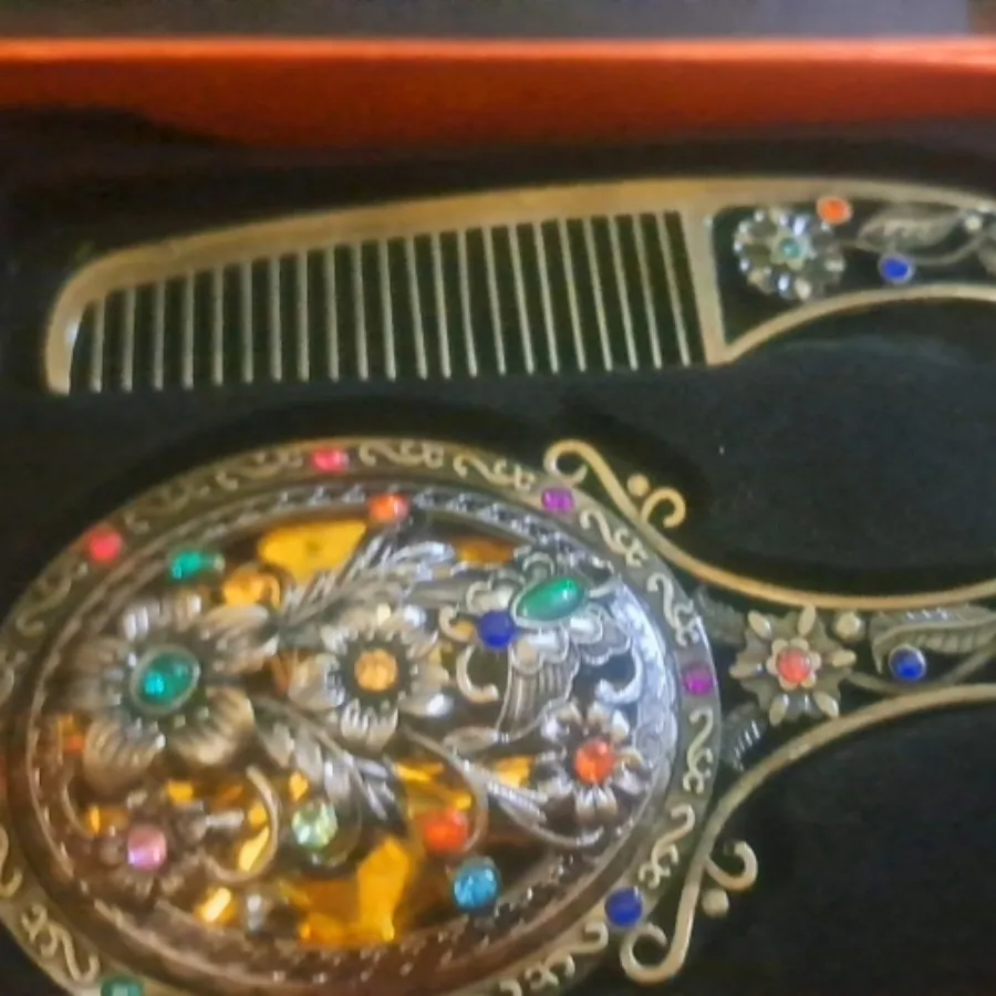 شانه آینه فلزی ست شیک