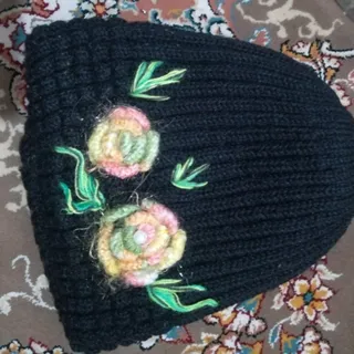 کلاه بافت گلدوزی