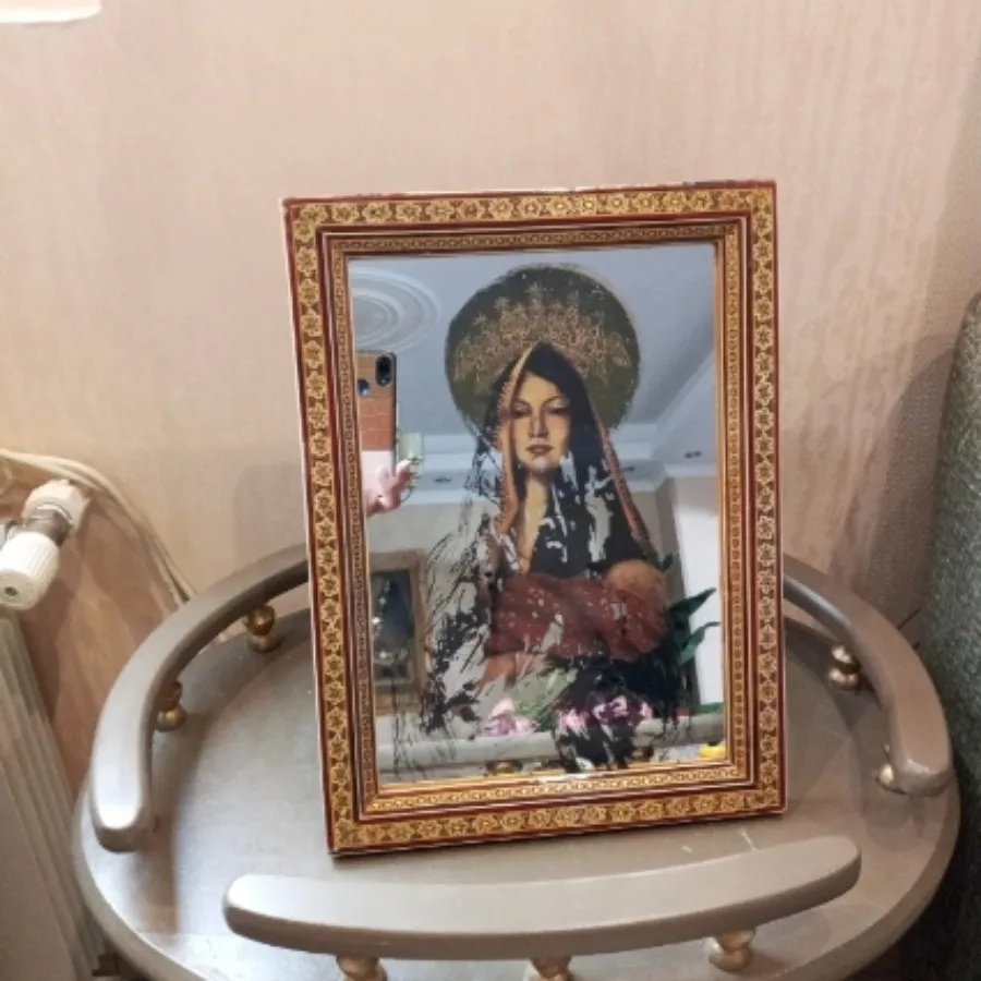 آینه  آنتیک   خاتم کاری