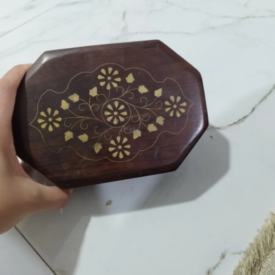 جعبه جواهر برنج کاری اصل