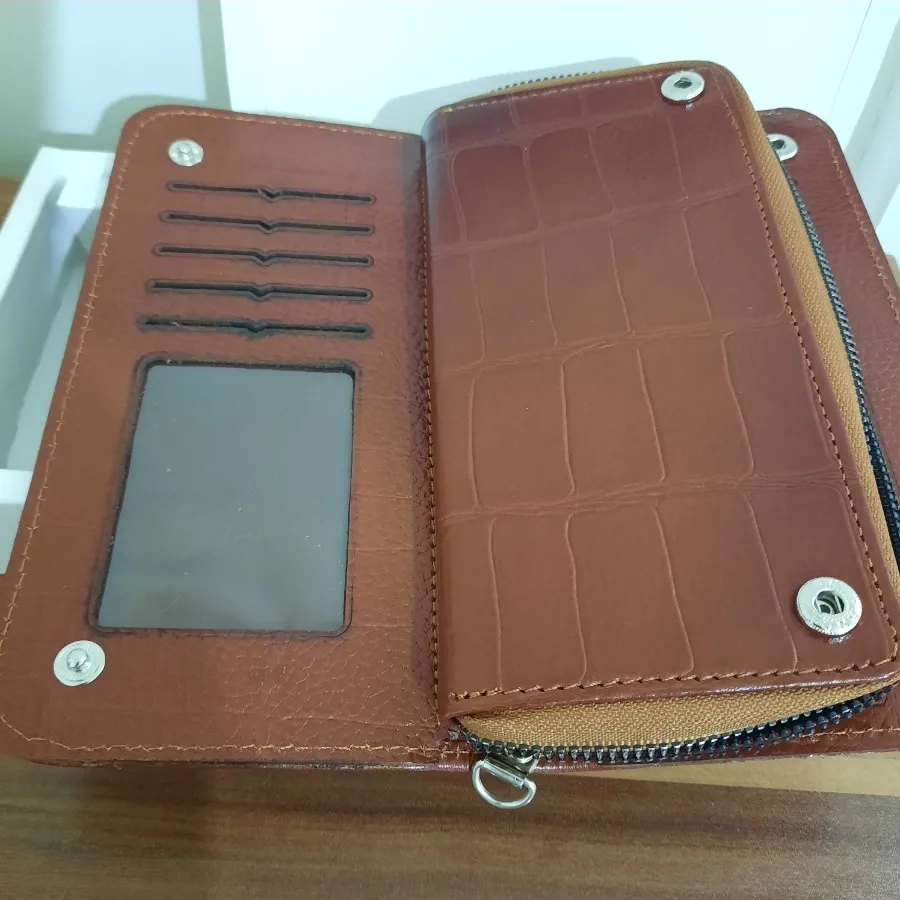 کیف پول چرم آکبند با جعبه