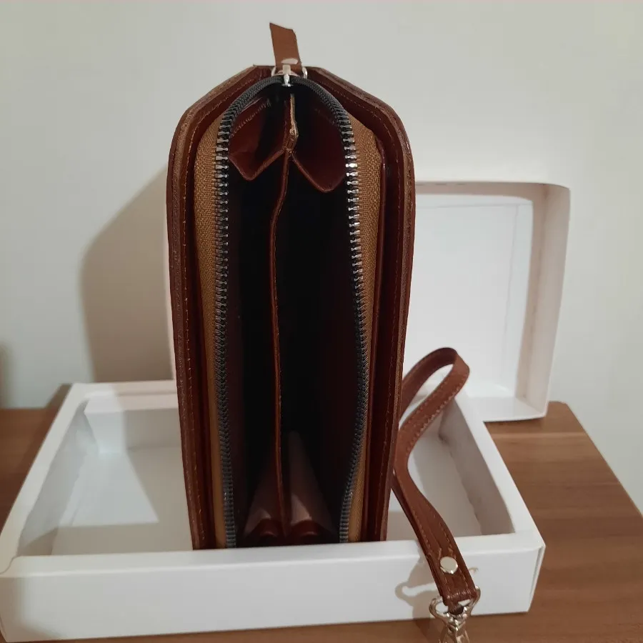 کیف پول چرم آکبند با جعبه