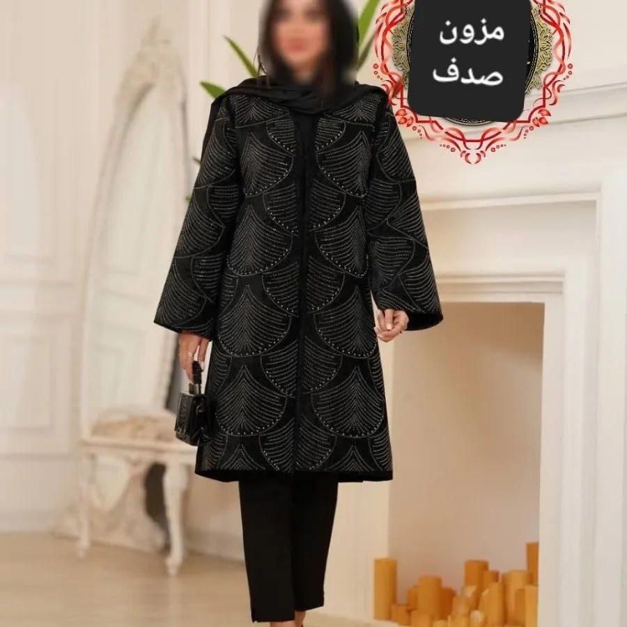 مانتو کتی مروارید دوزی