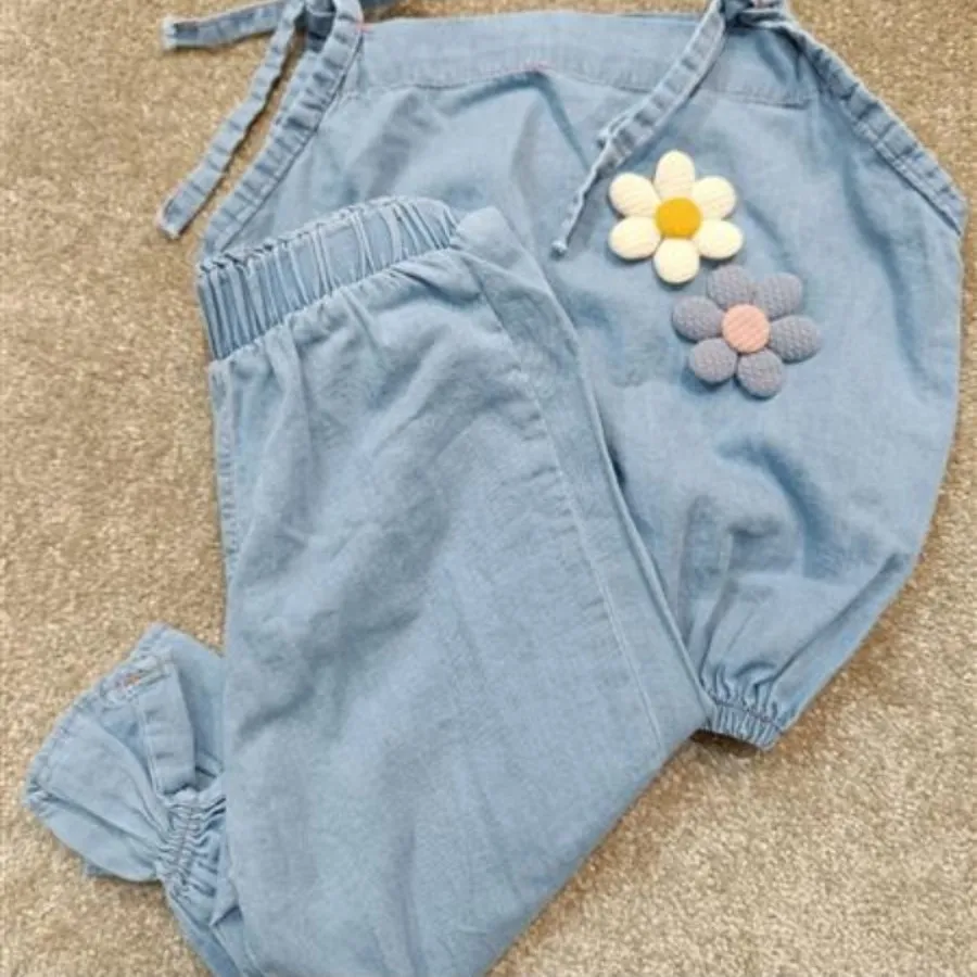 تاپ وشلوار لی دو گل کودک