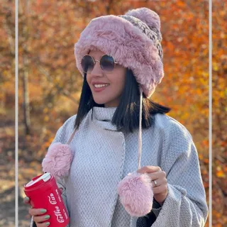 کلاه پوم پوم خزدار نو