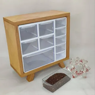 استند ادویه 10کشو چوبی