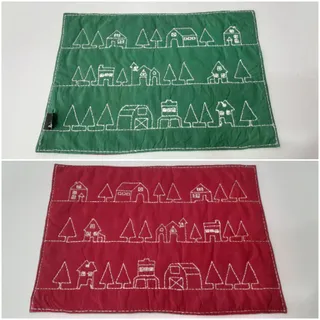 زیر بشقابی دو رو طرح کلبه