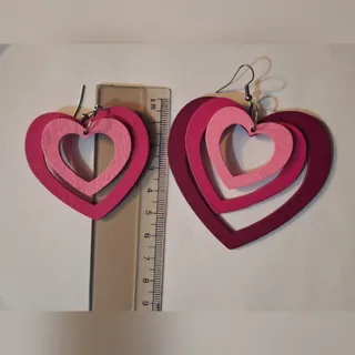 گوشواره چوبی قلب