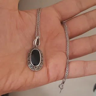 پلاک وزنجیر نقره