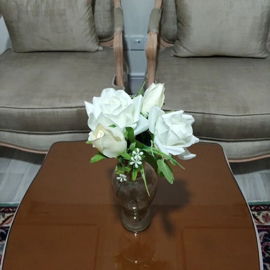 گل رز مصنوعی سفید