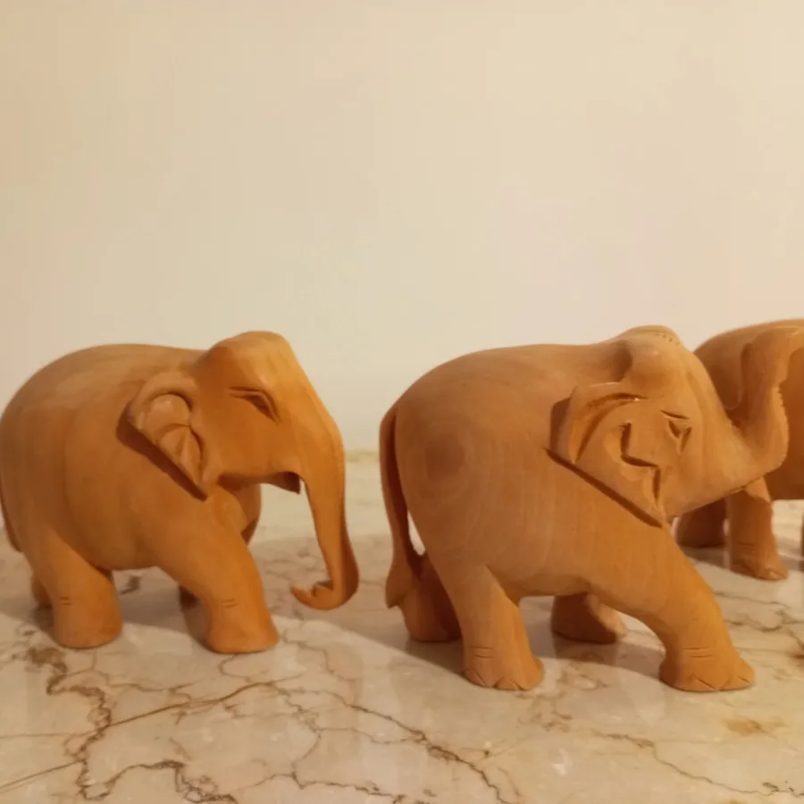 خانواده فیل چوبی