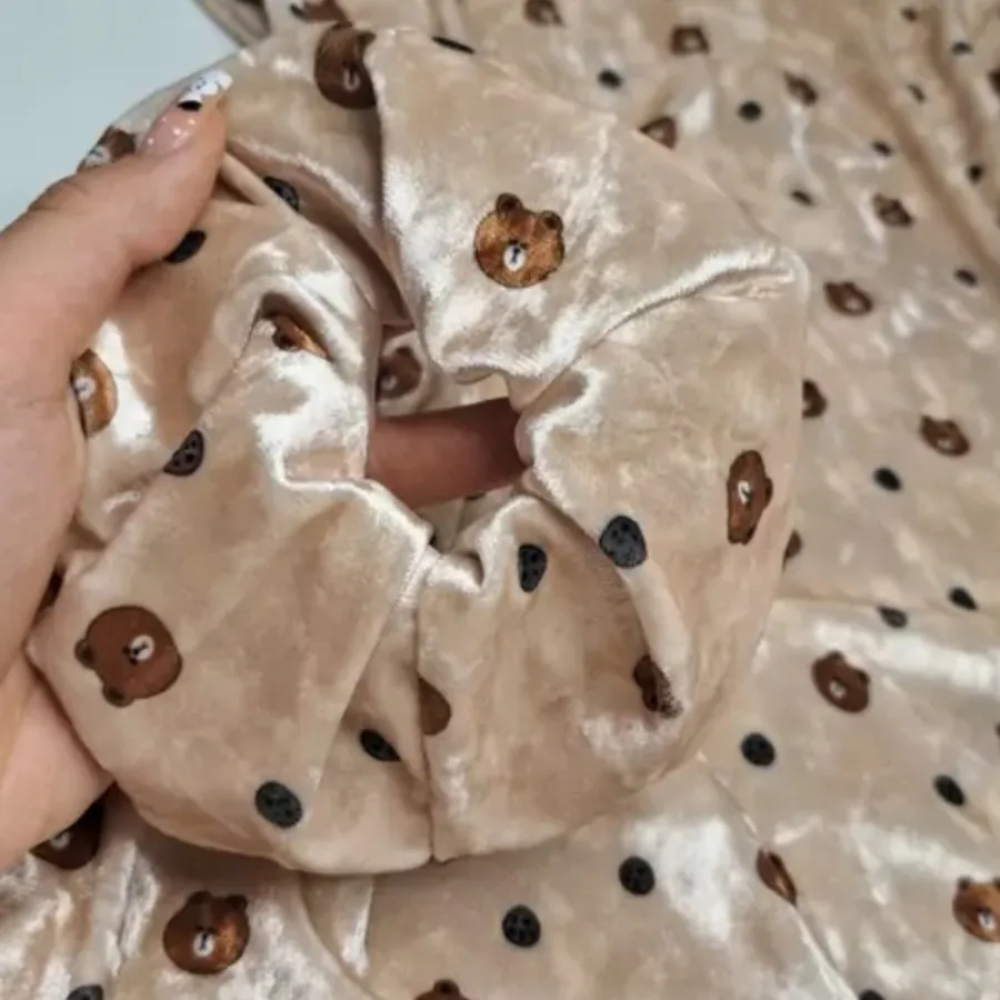 لباس خواب سه تیکه مخمل