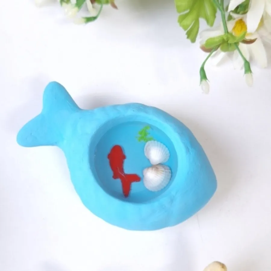 تنگ ماهی با ظرف سنگی