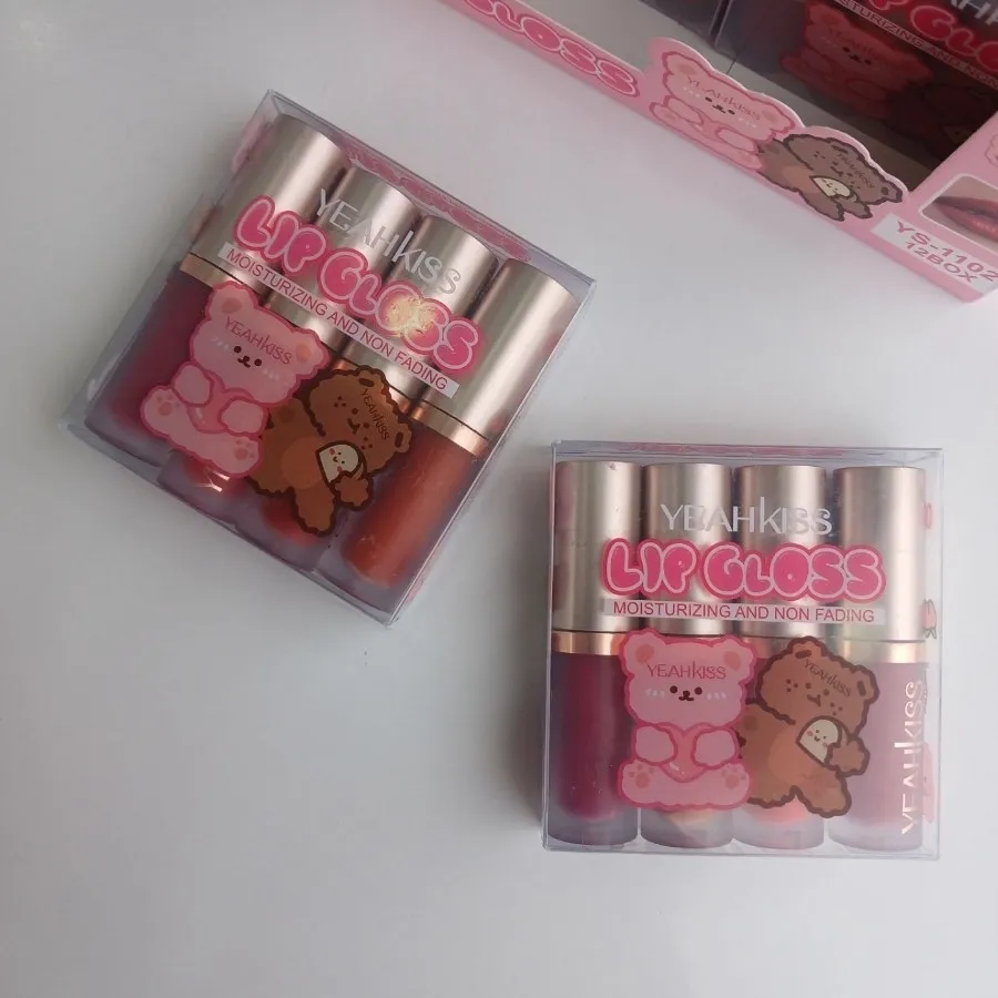 پک رژ لب4تای مخملی خرسی