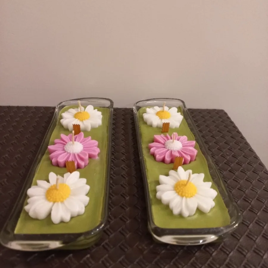شمع شیشه ای تخت
