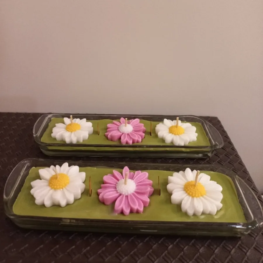 شمع شیشه ای تخت