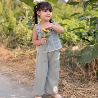 ست کراپ شلوار جین
