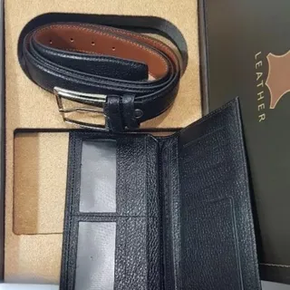 ست کیف پول و کمربند چرم
