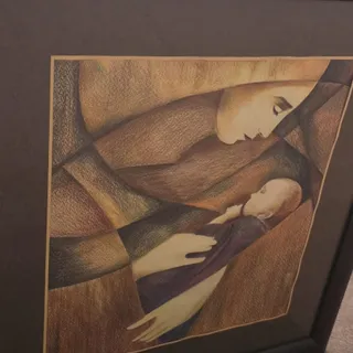تابلو نقاشی مدادرنگی