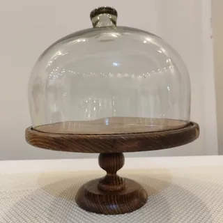 ظرف کیک پایه دار چوبی