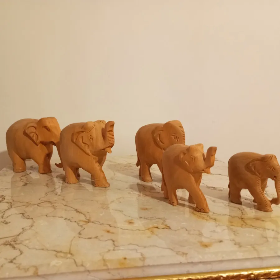 خانواده فیل چوبی