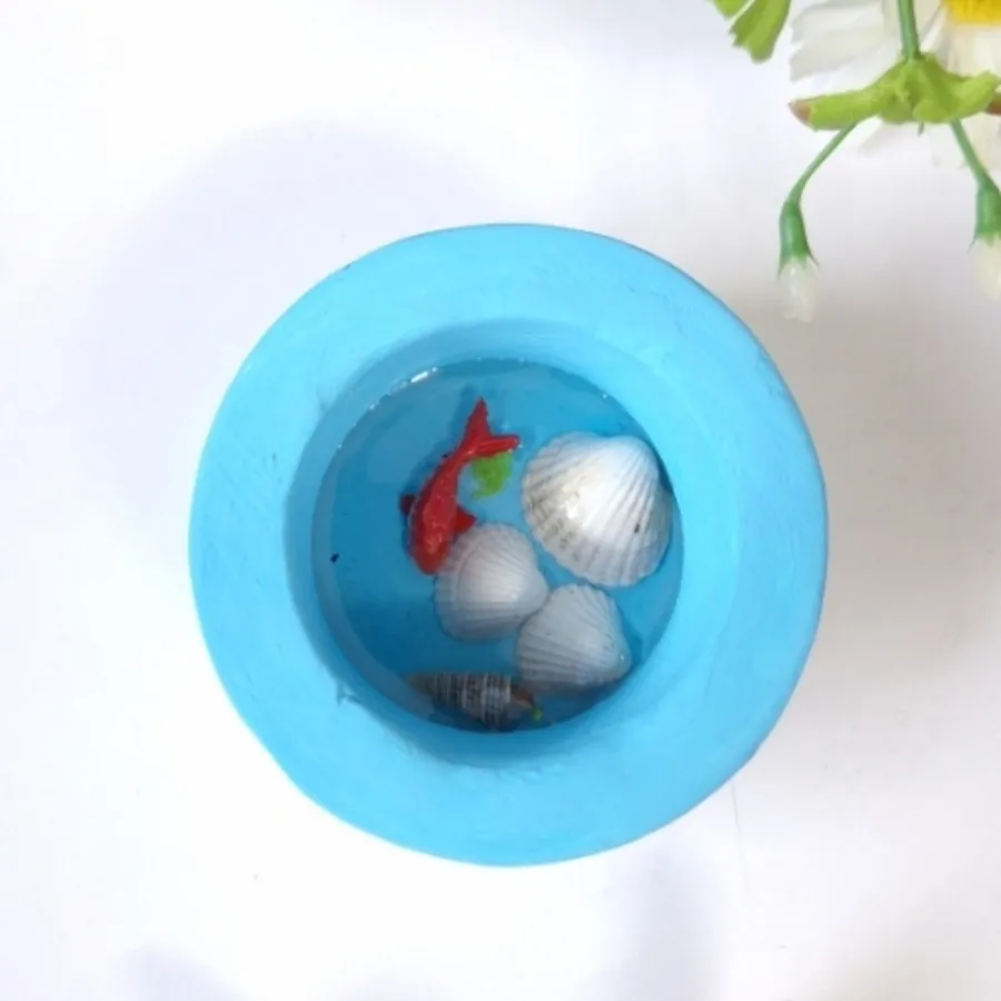 تنگ ماهی با ظرف سنگی