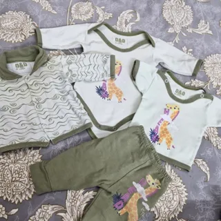 لباس خونگی 4 تیکه نخ پنبه